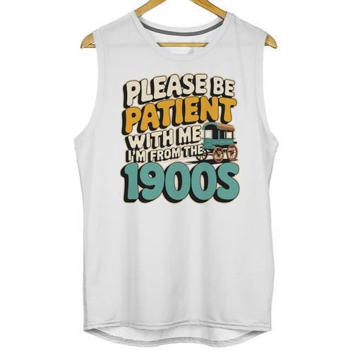 Saying Please Be Patient With Me I'm From The 1900s Premium Tri-Blend Unisex Tank Top - Figerry