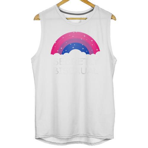 Secretly Bisexual Bi Introvert Bi Pride Antisocial LGBTQ Raglan Baseball Tee Unisex Tank Top - Raresse