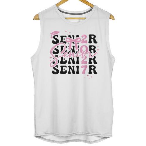 Senior 2027 Class Of 2027 Coquette Pink Bow Graduation 2027 Unisex Tank Top - Best Gift Smart