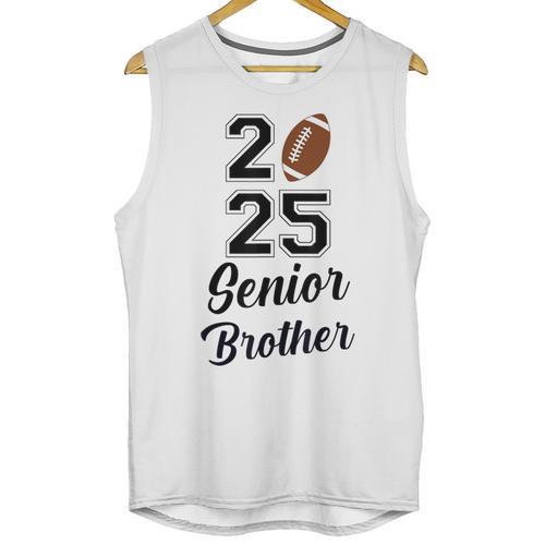 Senior Football Brother Class Of 2025 Graduation Graduate Unisex Tank Top - Best Gift Smart