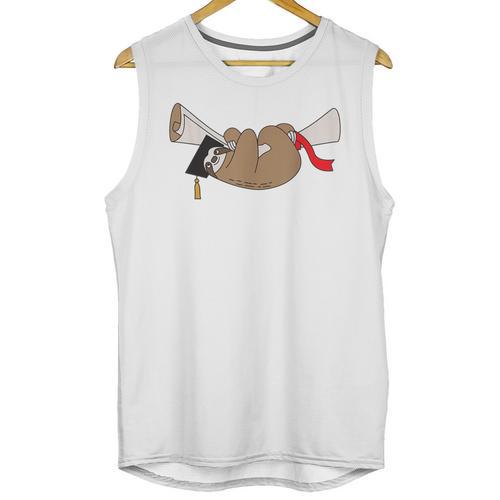 Sloth Graduation Shirt Cute Animal Diploma Grad Unisex Tank Top - Best Gift Smart