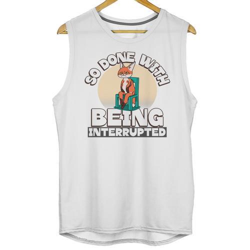 So Done With Being Interrupted Sick And Tired Introvert Premium Tri-Blend Unisex Tank Top - Raresse