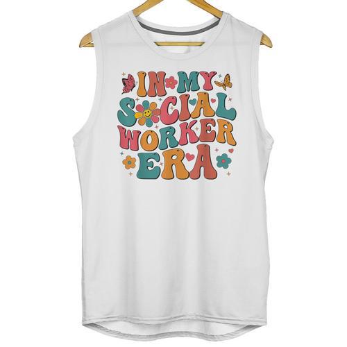 In My Social Worker Era Cute Social Worker Graduation MSW Unisex Tank Top - Best Gift Smart