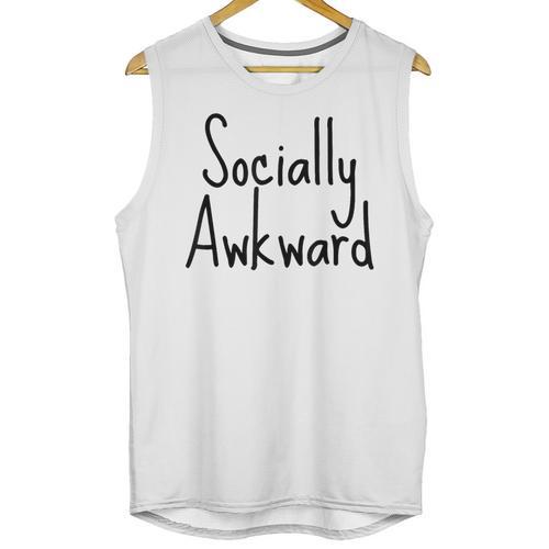 Socially Awkward Introvert Anxious Social Awkwardness Unisex Tank Top - Raresse