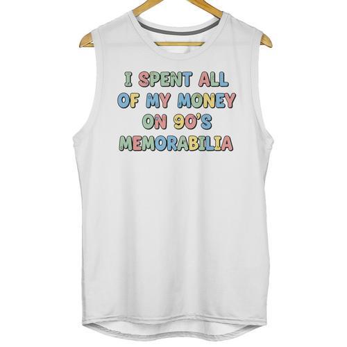 I Spent All My Money On 90's Memorabilia Nostalgia & Retro Premium Tri-Blend Unisex Tank Top - Figerry