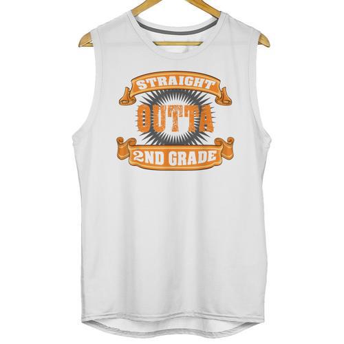 Straight Outta 2nd Grade Shirt Second Graduation Boys Girls Unisex Tank Top - Best Gift Smart