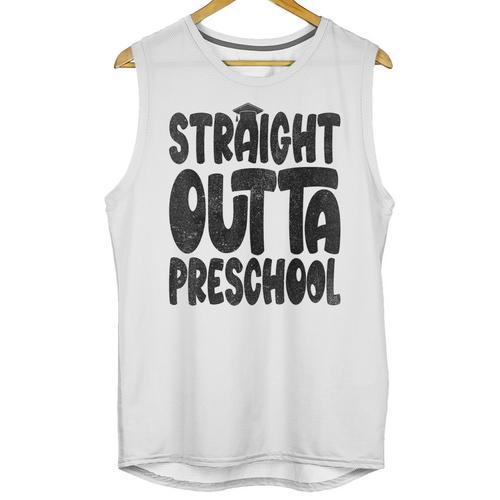 Straight Outta Preschool Graduation Cap Gown 2022 Cute Unisex Tank Top - Best Gift Smart