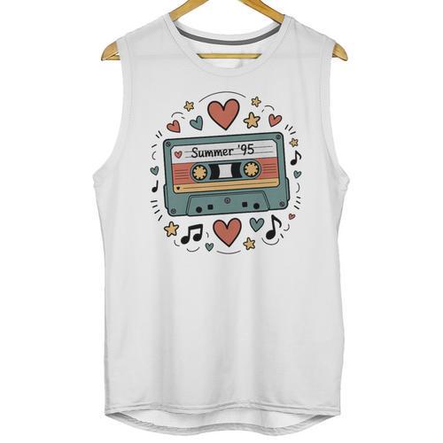 Summer ’95 Retro Cassette Tape Nostalgia Music Lover Premium Tri-Blend Unisex Tank Top - Figerry