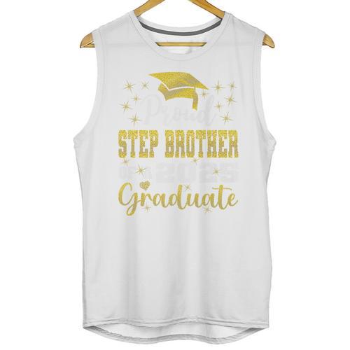 Super Proud Step Brother Of 2025 Graduate Graduation Family Premium Unisex Tank Top - Best Gift Smart