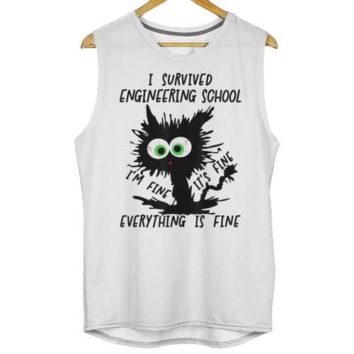 I Survived Engineering School Graduation 2026 Unisex Tank Top - Best Gift Smart