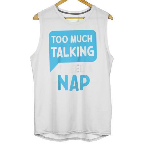 Too Much Talking I Need A Nap For Introverts Raglan Baseball Tee Unisex Tank Top - Raresse