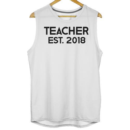 Teacher Graduation Teacher Est 2018 Tee Him Her Unisex Tank Top - Best Gift Smart