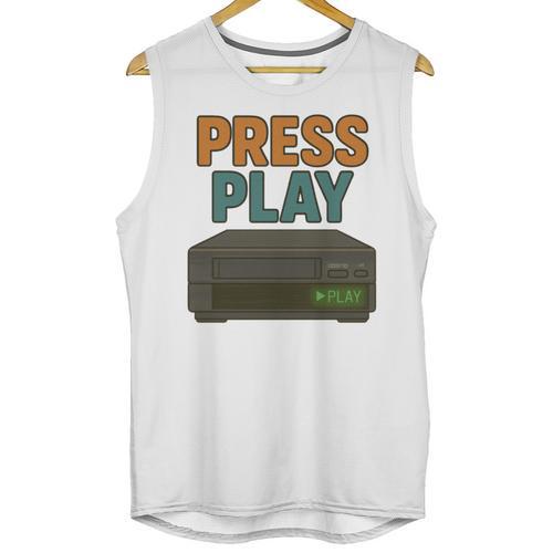 VHS Cassette Retro Analog Nostalgia Theme Unisex Tank Top - Figerry