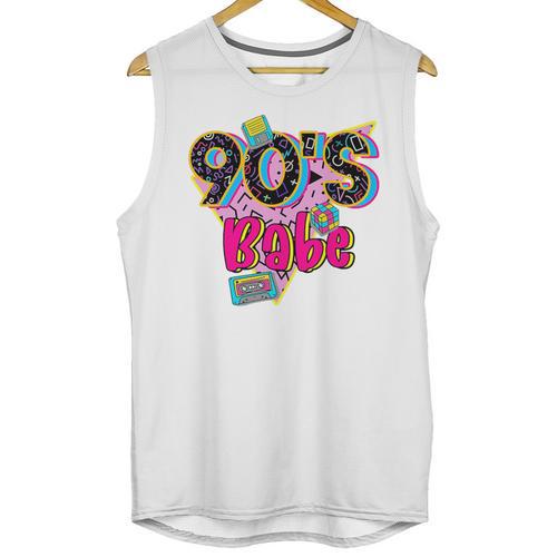 Vintage 90's Babe Party Back To 90s Cassette Nostalgia Premium Tri-Blend Unisex Tank Top - Figerry