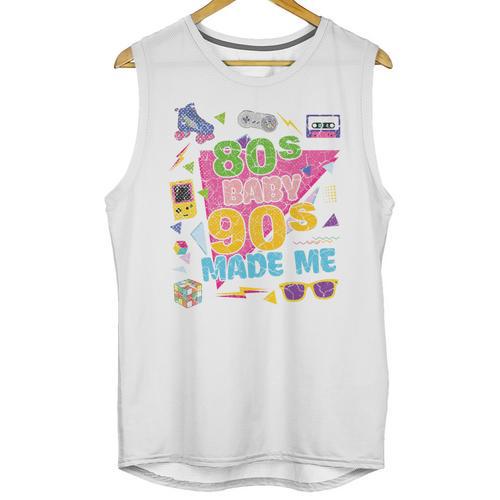 Vintage Retro 80's Baby 90's Made Me 1980s 1990s Nostalgia Premium Tri-Blend Unisex Tank Top - Figerry