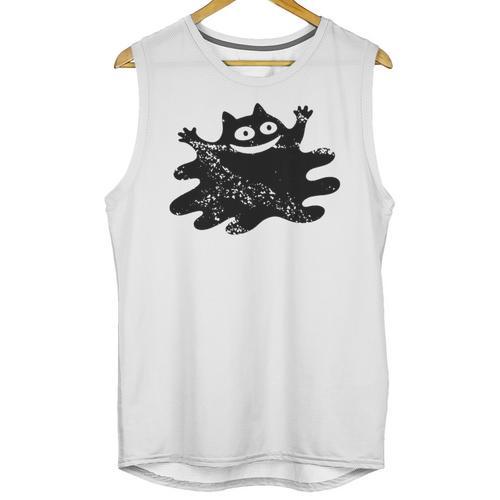 Yk2 Grunge Scary Cat With Tail Tomboy 90s Nostalgia Indie Premium Tri-Blend Unisex Tank Top - Figerry