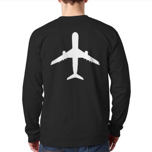 Aviation Geek Airplane Pilot Dad Husband Father's Day Xmas Long Sleeve T-Shirt Back Print - Father's Day Fun