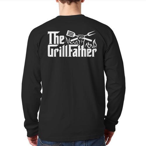 Bbq Dad Retro Grill Father Father's Day Long Sleeve T-Shirt Back Print - Father's Day Fun