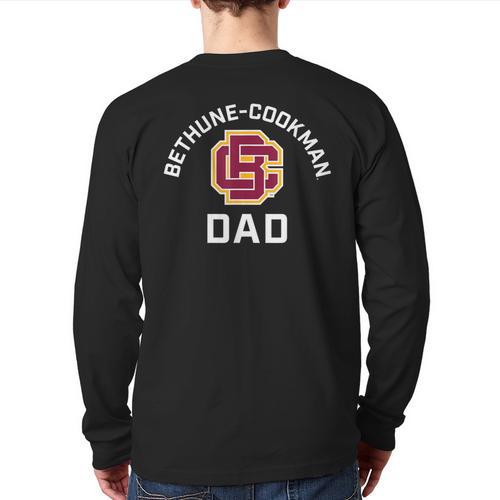 Bethune-Cookman University Wildcats Arched Dad Long Sleeve T-Shirt Back Print - Father's Day Fun