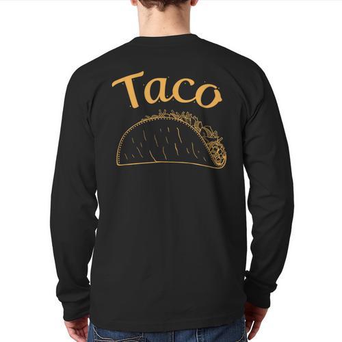 Burrito Taco Taquito Dad Mom Child Baby Matching Family Long Sleeve T-Shirt Back Print - Father's Day Fun