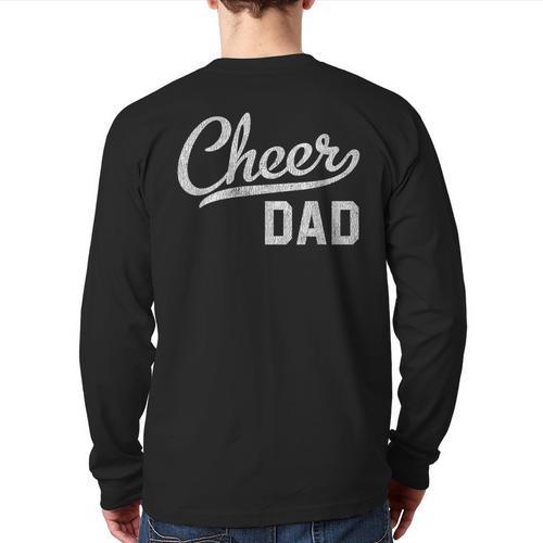 Cheer Dad Proud Cheerleading Dad Small Long Sleeve T-Shirt Back Print - Father's Day Fun