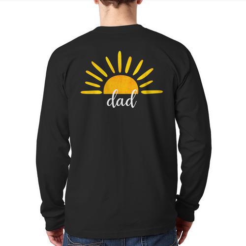 Dad Of The Birthday First Trip Around The Sun Birthday Long Sleeve T-Shirt Back Print - Father's Day Fun