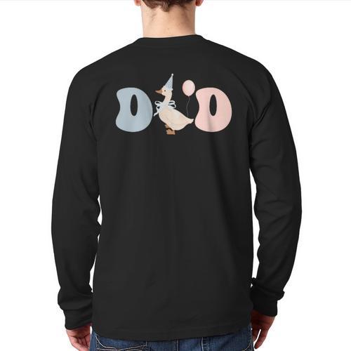Dad Daddy Of The Birthday Silly Goose Family Long Sleeve T-Shirt Back Print - Father's Day Fun