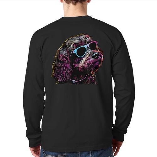 Dad Mom Cool Dog Sunglasses Cockapoo Long Sleeve T-Shirt Back Print - Father's Day Fun