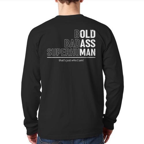 Dad Old Man Grandpa Gag Birthday Fathers Day Dad Long Sleeve T-Shirt Back Print - Father's Day Fun