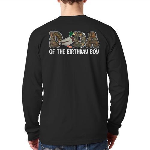 Dada Of The Birthday Boy One Lucky Duck 1st Birthday Family Long Sleeve T-Shirt Back Print - Father's Day Fun