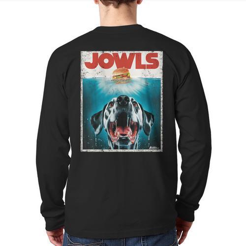 Dalmatian Jowls Cute Paws Spot Dog Mom Top Dog Dad Long Sleeve T-Shirt Back Print - Father's Day Fun