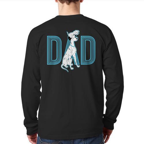 Disney 101 Dalmatians Pongo And Penny Dad Long Sleeve T-Shirt Back Print - Father's Day Fun