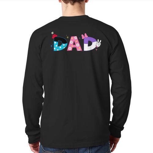 Disney Minnie Mouse And Daisy Duck Dad Father's Day Birthday Long Sleeve T-Shirt Back Print - Father's Day Fun