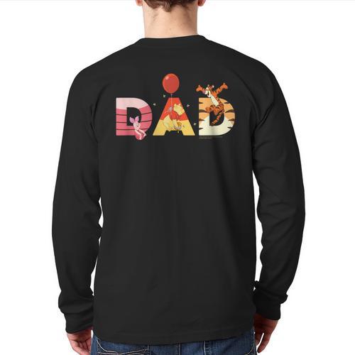 Disney Winnie The Pooh And Friends Dad Father's Day Birthday Long Sleeve T-Shirt Back Print - Father's Day Fun