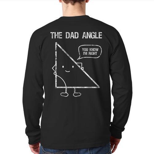 Geometry Shirts For Dads Who Love Math Father's Day Long Sleeve T-Shirt Back Print - Father's Day Fun