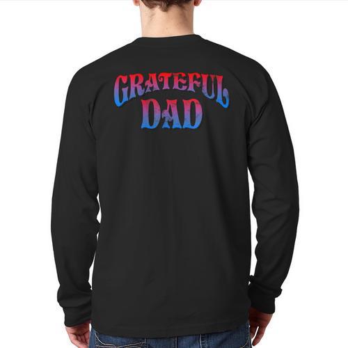 Grateful Dads World's Greatest Dad Fathers Day Long Sleeve T-Shirt Back Print - Father's Day Fun
