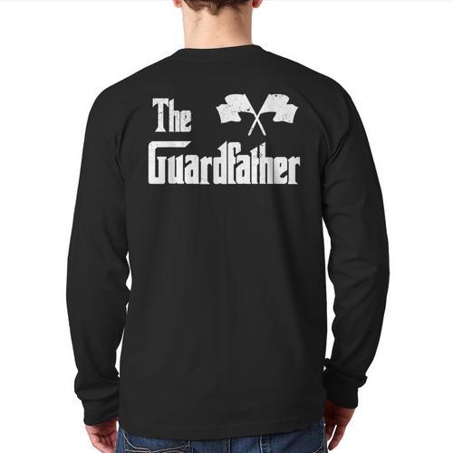 The Guardfather Meme Color Guard Proud Dad Colorguard Long Sleeve T-Shirt Back Print - Father's Day Fun
