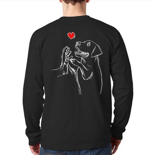 Labrador Retriever Golden Lab Dad Mom Long Sleeve T-Shirt Back Print - Father's Day Fun