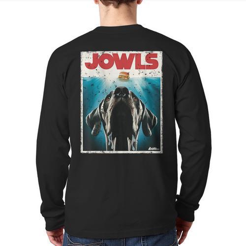 MonsterMuttz Great Dane Jowls Paws Top Drooling Dog Mom Dog Dad Long Sleeve T-Shirt Back Print - Father's Day Fun