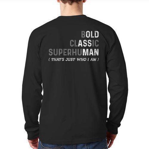 Old Man Gag Dad Father's Day Husband Birthday Grandpa Long Sleeve T-Shirt Back Print - Father's Day Fun