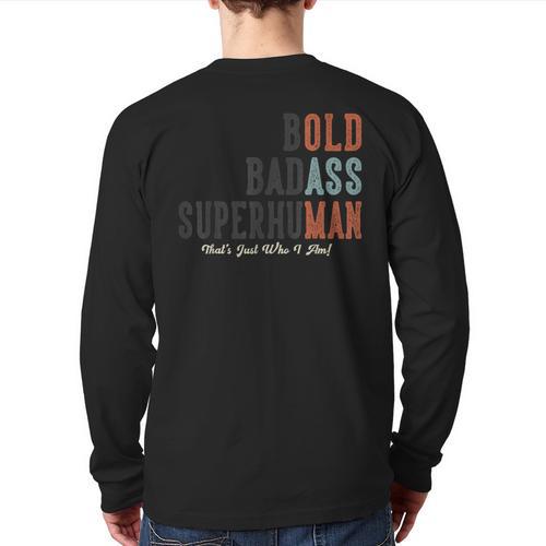 Old Man Saying Gag Father's Day Birthday Dad Grandpa Long Sleeve T-Shirt Back Print - Father's Day Fun