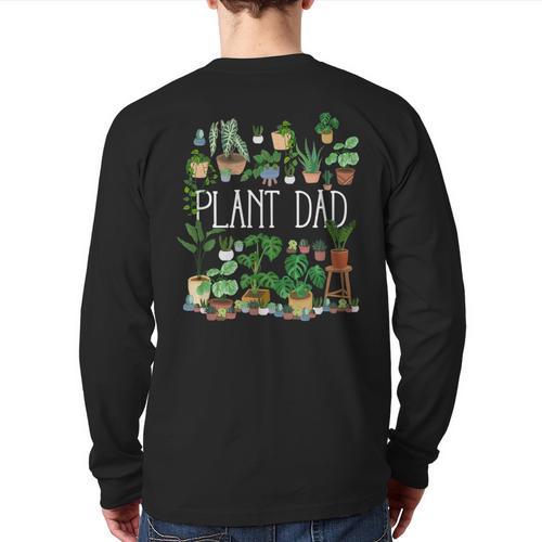 Potted Plant Dad Long Sleeve T-Shirt Back Print - Father's Day Fun