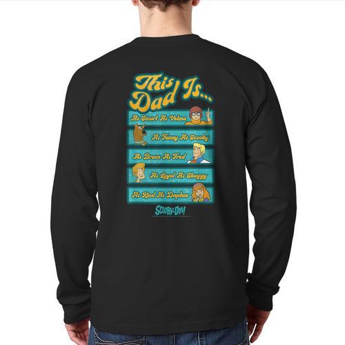 Scooby-Doo Father's Day Vintage Group Shot This Dad Is Long Sleeve T-Shirt Back Print - Father's Day Fun