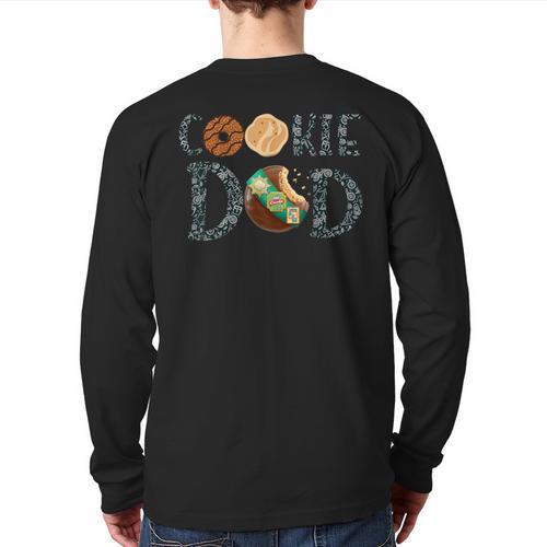 Scout Shirt Cookie Dad Family Girl Troop Leader Long Sleeve T-Shirt Back Print - Father's Day Fun