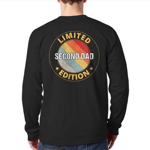 Second Dad Long Sleeve T-Shirt Back Print - Father's Day Fun