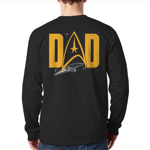 Star Trek Starfleet Dad Long Sleeve T-Shirt Back Print - Father's Day Fun