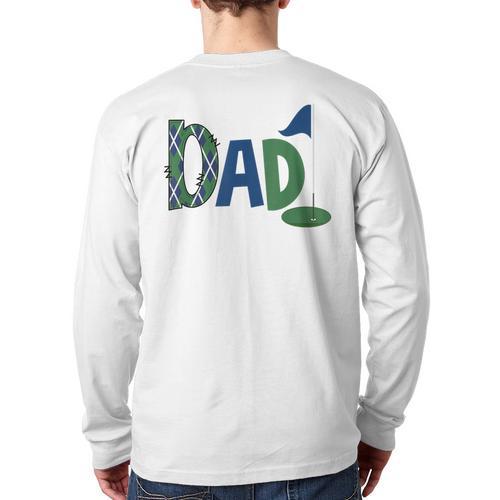 Dad Of The Birthday Boy Hole In One Golf Sport Matching Long Sleeve T-Shirt Back Print - Father's Day Fun