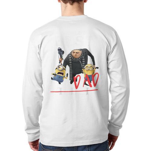Despicable Me Minions Father's Day World's Best Dad Villain Long Sleeve T-Shirt Back Print - Father's Day Fun