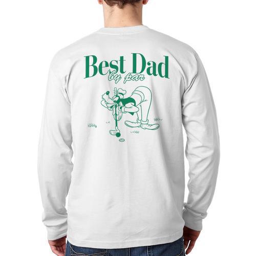 Disney Mickey & Friends Father's Day Best Dad Goofy Big Logo Long Sleeve T-Shirt Back Print - Father's Day Fun