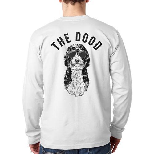 The Dood Bernedoodle Mom Doodle Dog Dad Long Sleeve T-Shirt Back Print - Father's Day Fun
